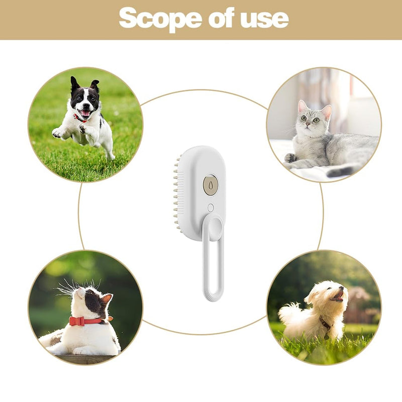 Electric Spray Handle Massage Brush, Hair Removal Brush Steam